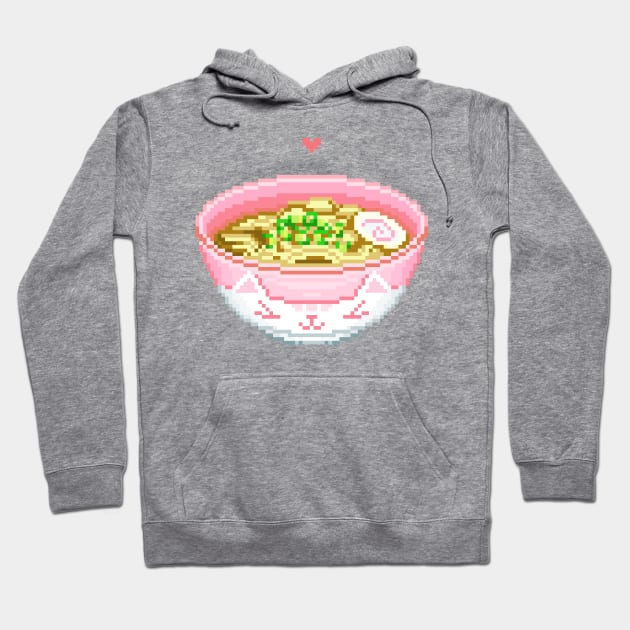 Kawaii Pixel Ramen Bowl Hoodie by DeeDeeCro